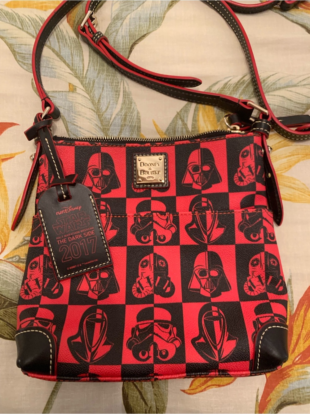 Dooney & Bourke Red and Black Star Wars Dark Side Crossbody Bag